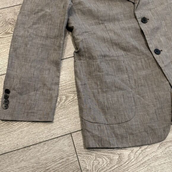 Lauren Ralph Lauren Black Label Blazer Men's 41R Brown Slim Fit Linen - Picture 2 of 9